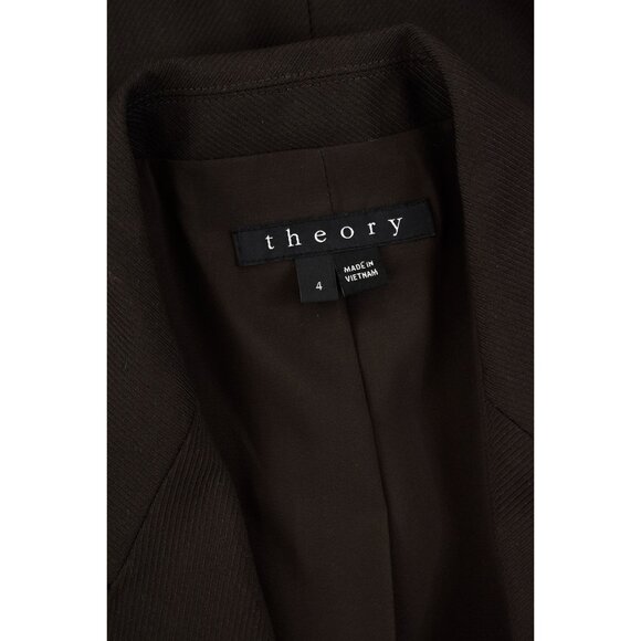 Theory Deif Cavalry Women's Blazer / Jacket in Armadillo Brown sz 4 - Picture 6 of 6